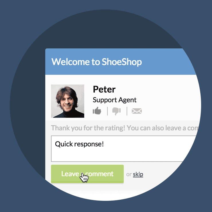 Comment ratings in Live Chat application