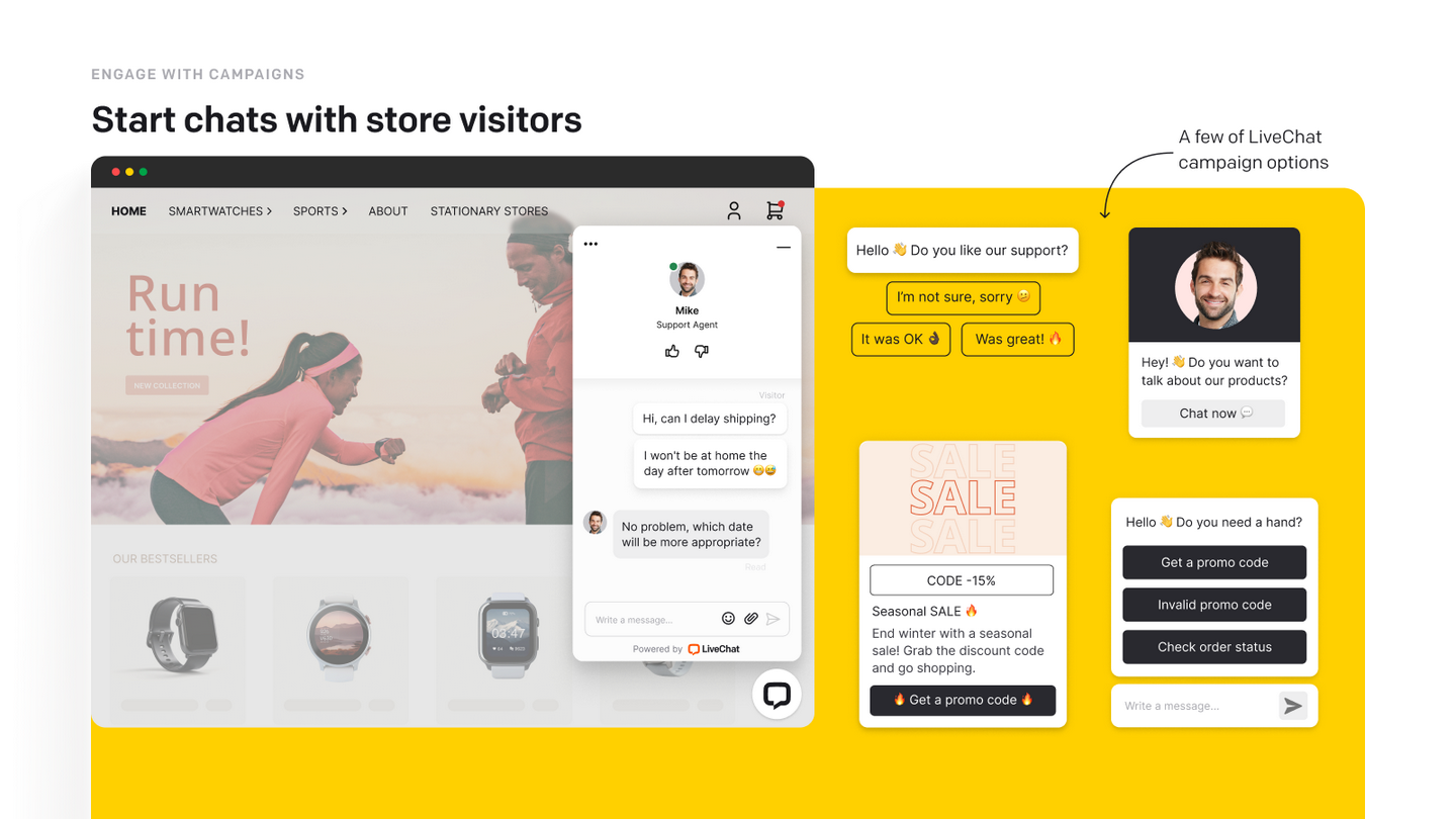 Engage website visitors