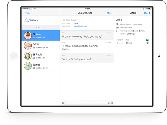 iPad向けLiveChat