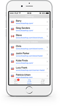 iPhone向けLiveChat