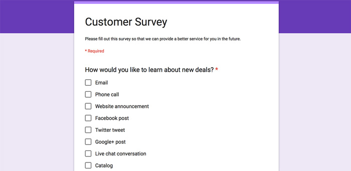 Multi-channel marketing surveys Multi-channel marketing surveys
