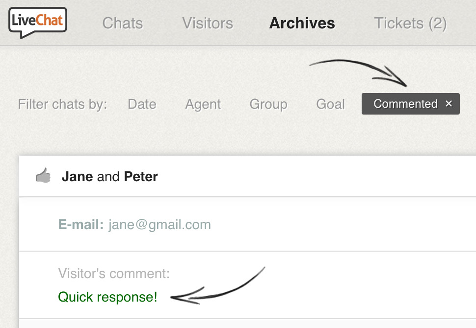 New filters in Live Chat